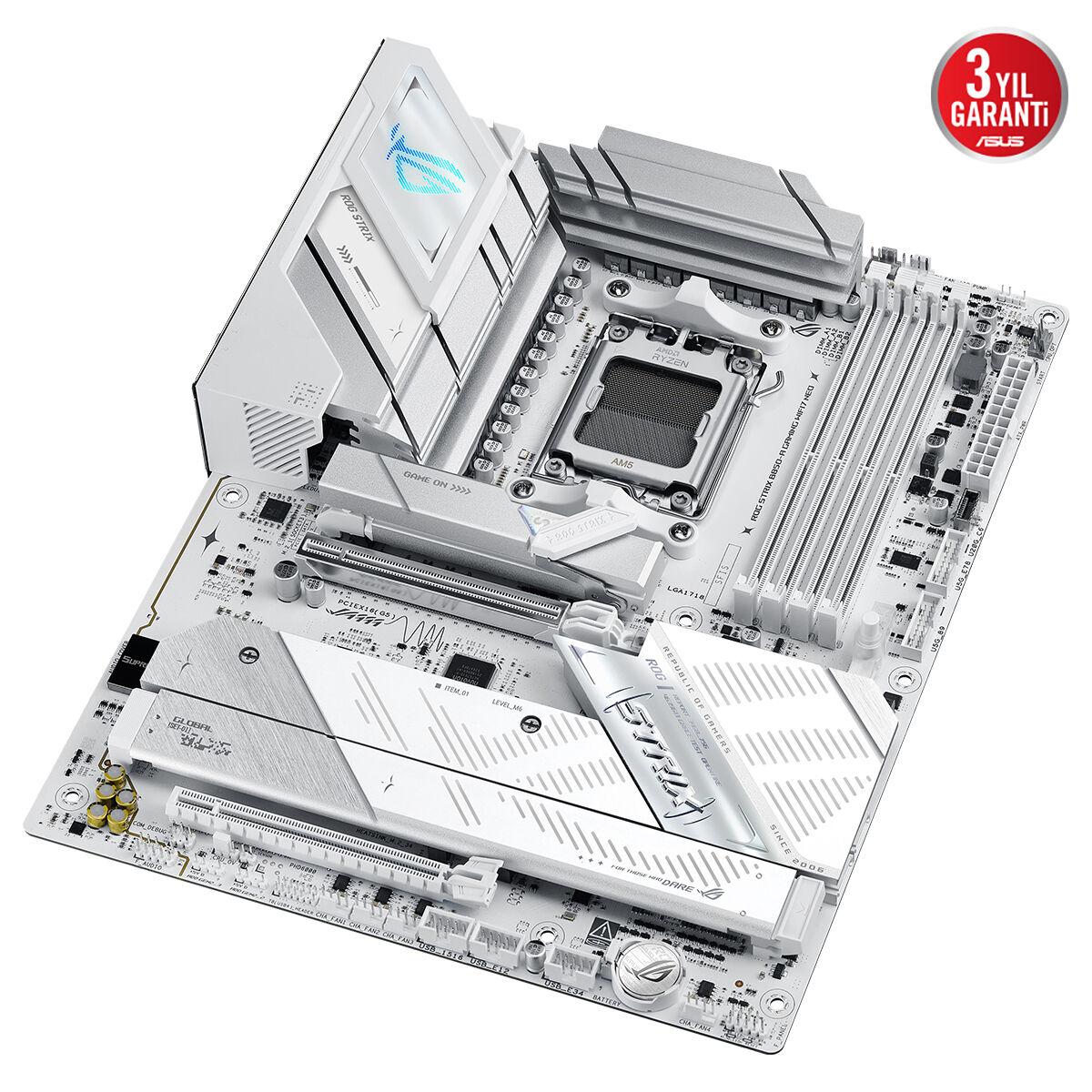 ASUS ROG STRIX B850-A GAMING WIFI7 NEO DDR5 HDMI DP PCIE 5.0 AM5 mATX BEYAZ