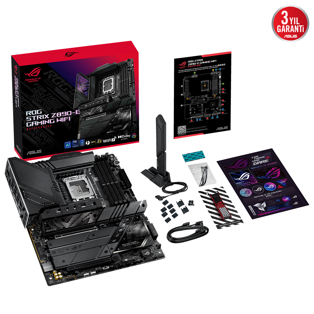 ASUS ROG STRIX Z890-E GAMING WIFI7 DDR5 HDMI-DP TYPEC PCIE 5.0 1851p ATX