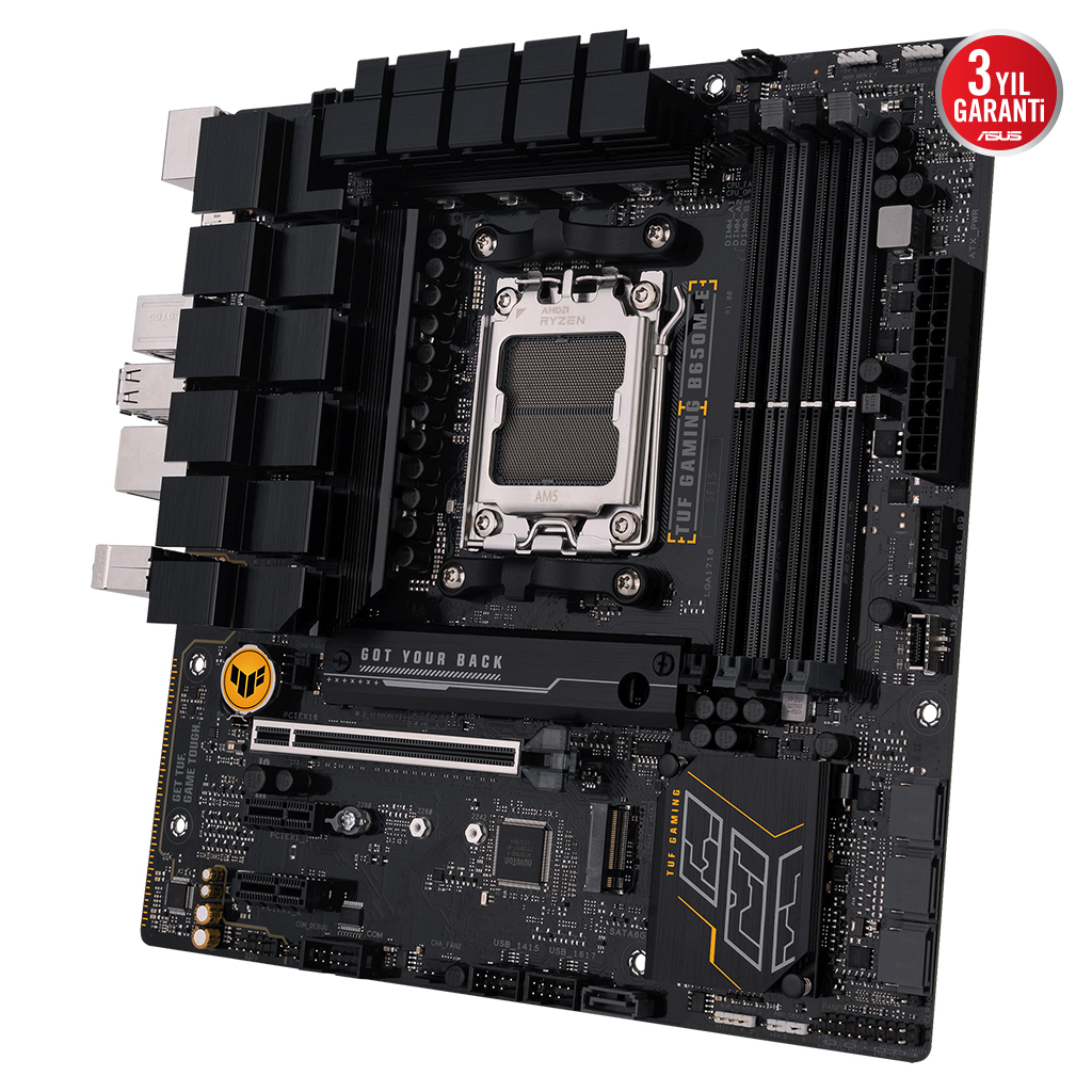 ASUS TUF GAMING B650M-E, 4xDDR5, 2x M.2, HDMI, 2xDP, Type-C, AM5 Soket GAMING Anakart