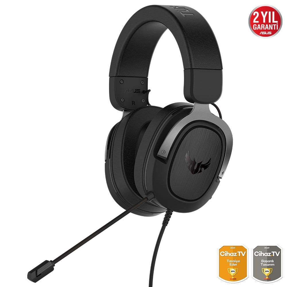ASUS TUF Gaming H3 Gun Metal 7.1 3.5mm Oyuncu Kulaklığı /  90YH028G-B1UA00