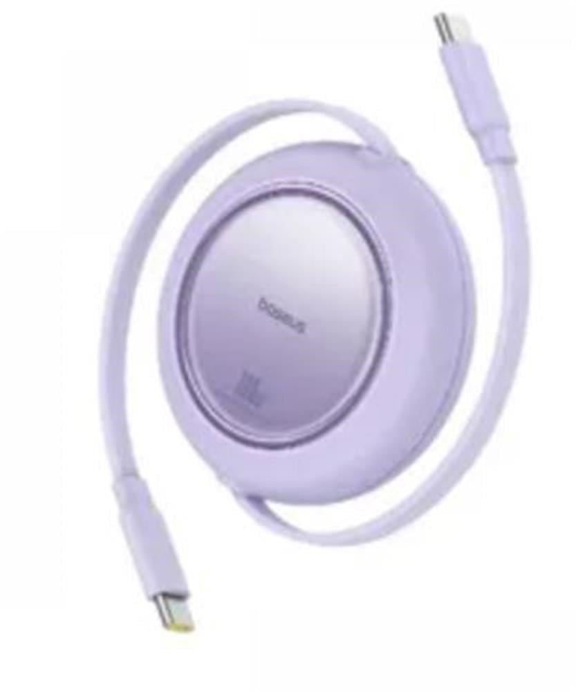 Baseus P10364500213-00 Free2 Pull Mini Kablolu USB-C 100W 2M Mor Şarj Kablosu
