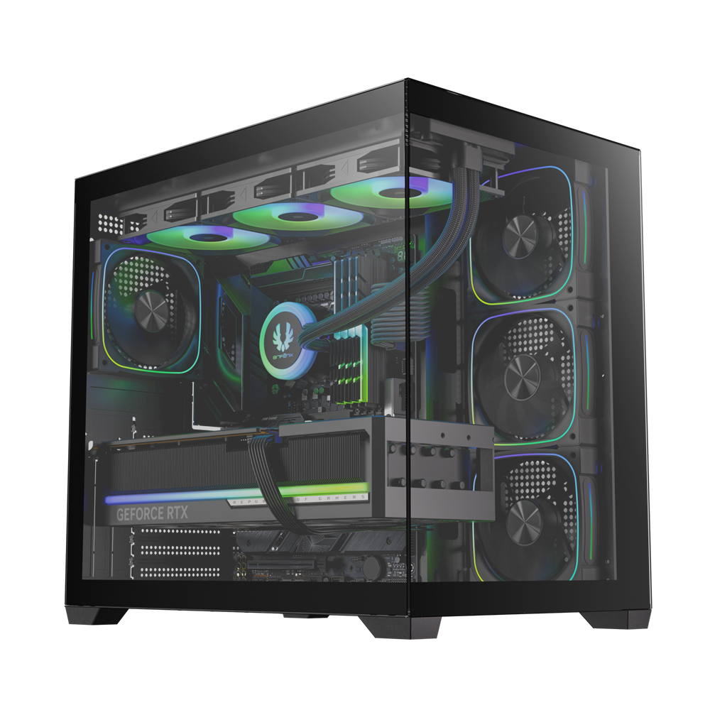 BITFENIX 850W 80+ BRONZE LEO BFC-LEO85KKGKK-4A 4-ARGB Fanlı Gaming Mid-Tower PC Kasası