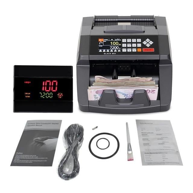 BlackMix Para Sayma Makinesi Sahte Para Kontrol UV-MG-IR (TL-Euro-USD)