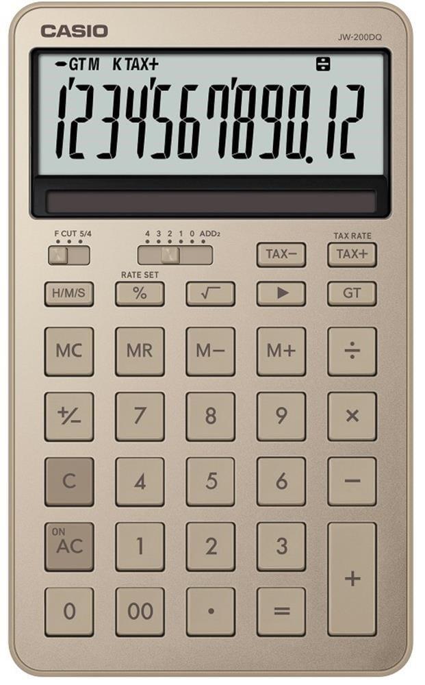 Casio JW-200DQ-GD12 Hane Parlak Altın Masa Üstü Hesap Makinesi