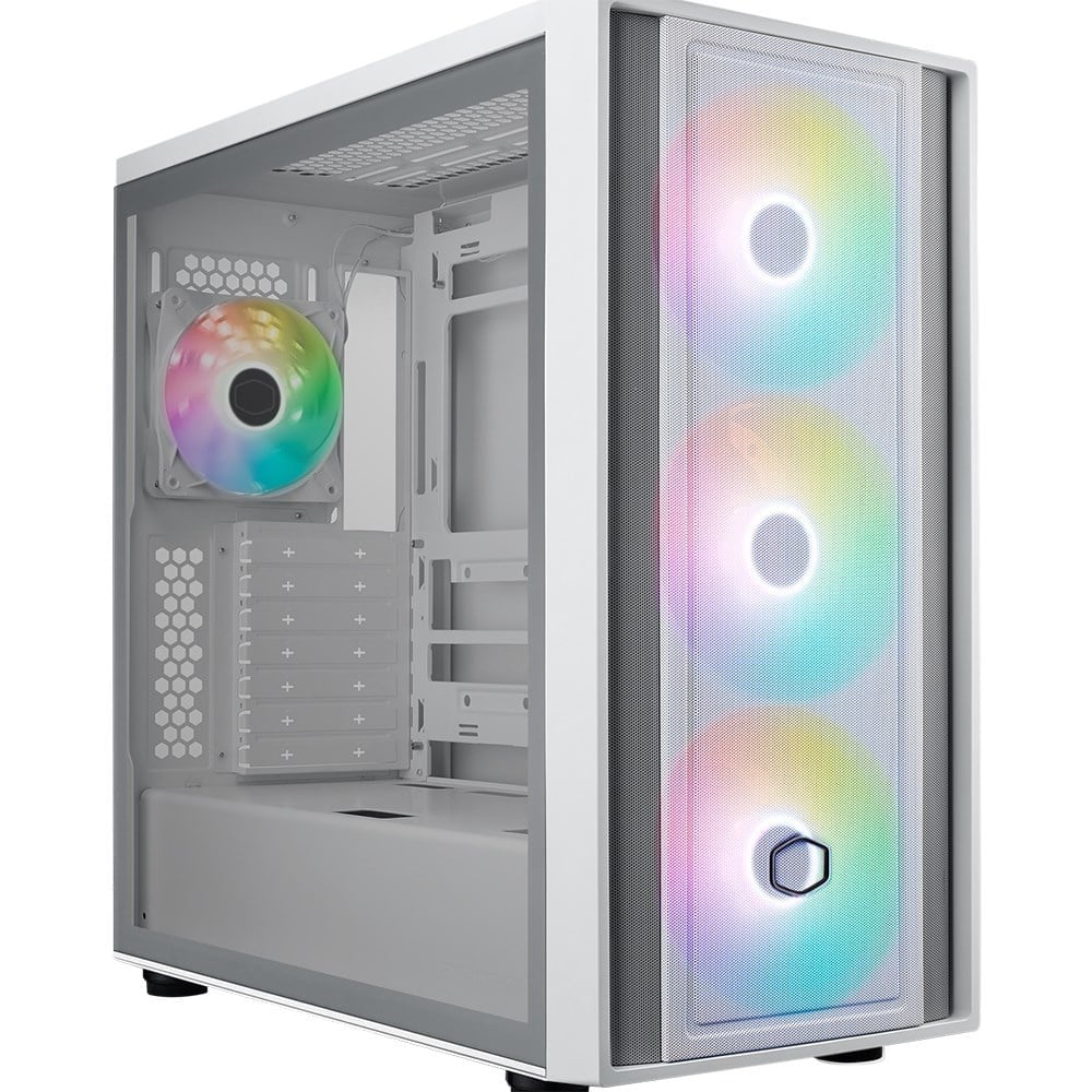 COOLERMASTER MasterBox 600 TG MB600-WGNN-S00 3-14CM ARGB Fanlı Gaming EATX PC Kasası Beyaz
