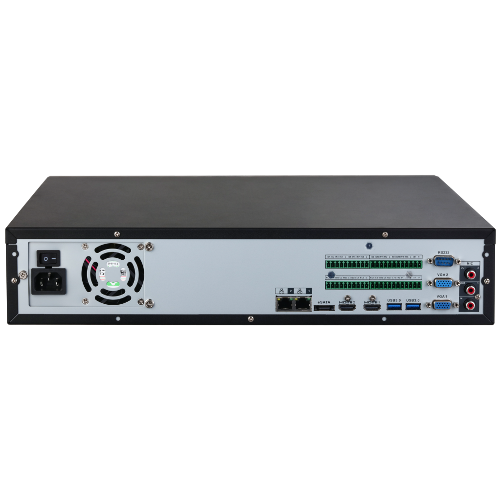 DAHUA  NVR5864-EI2, 64Kanal, 32Mpix, H265+, 8 HDD Desteği, 1080P Kayıt, 448Mbps Bant Genişliği, 2 Port GigaBit Lan, RAID 0/15/6/10, NVR