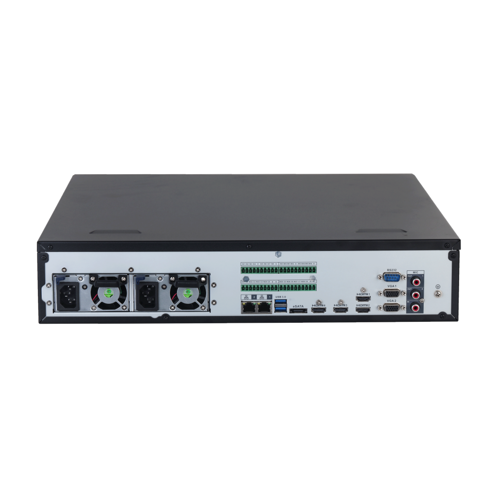 DAHUA  NVR608RH-64-XI, 64Kanal, 32Mpix, H265+, 8 HDD, 1080P Kayıt, 1280 Mbps Bant Genişliği, 2 Port 2500 Mbps LAN, RAID 0/1/5/6/10, Çift Power Supply, NVR