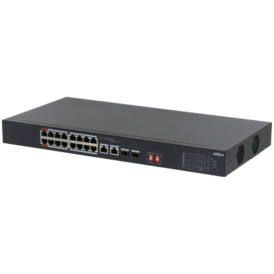 DAHUA 16port PoE 135w 2-SFP 2-Uplink Yönetilemez Switch S3218-16ET-135