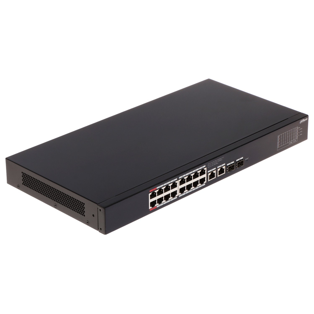 DAHUA CS4220-16GT-135, 16Port, Gigabit, PoE 135W, 2 Port Gigabit Uplink, 2 Port SFP Gigabit Combo, Cloud Yönetilebilir, Switch