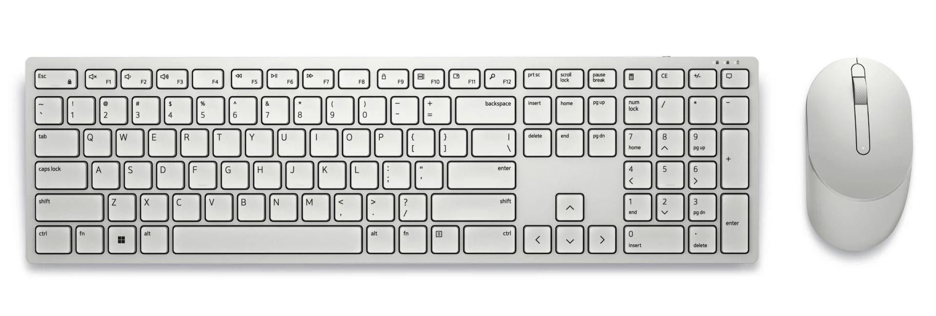 DELL Q TR Pro KM5221W Kablosuz Klavye Mouse Set  Beyaz-580-AKHG