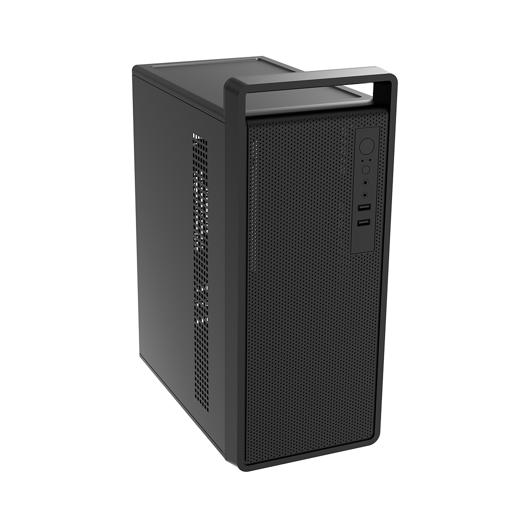 FRISBY FC-2740B, 1x80mm Fan, Siyah, 300W, USB 2.0, mATX, Mini Tower, Kulplu Kurumsal KASA