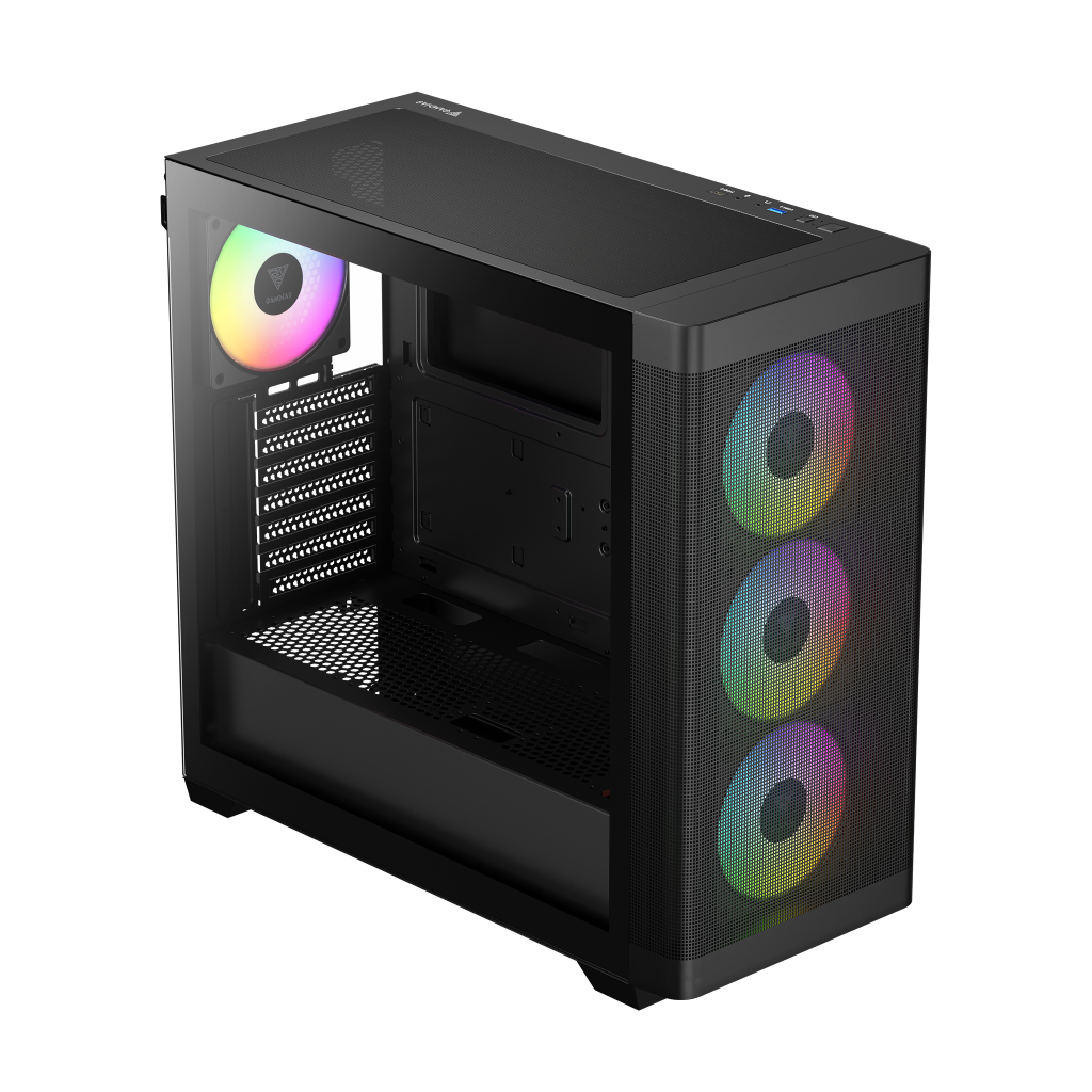 GAMDIAS ATHENA M3, 850W, 80+ Bronze, Tempered Glass, Type-C, Mesh Ön Panel, ARGB, ATX, GAMING KASA