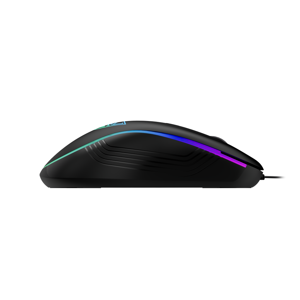 GAMDIAS AURA GS3, Çok Renkli Aydınlatma,  USB Kablolu, 6 Programlanabilir Buton, Gaming Mouse, 3.600 DPI, Siyah