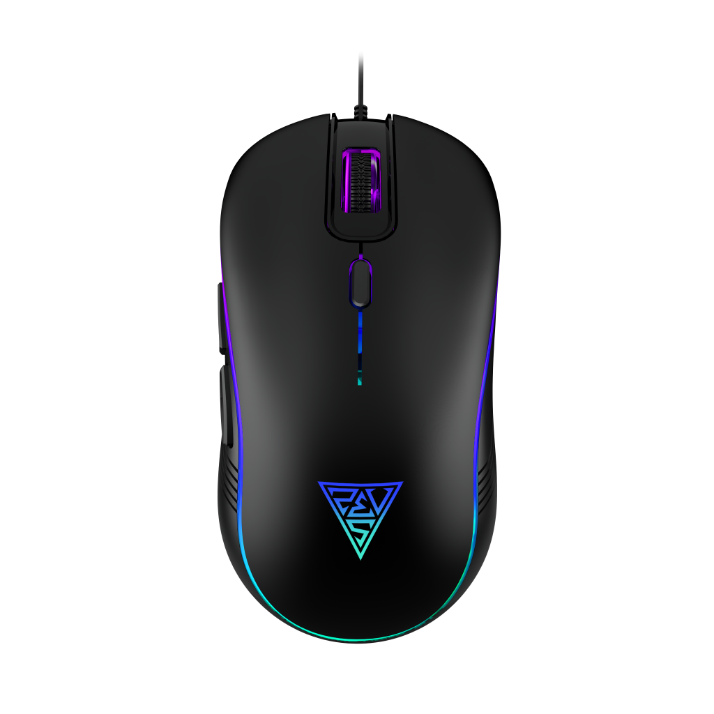 GAMDIAS AURA GS3, Çok Renkli Aydınlatma,  USB Kablolu, 6 Programlanabilir Buton, Gaming Mouse, 3.600 DPI, Siyah