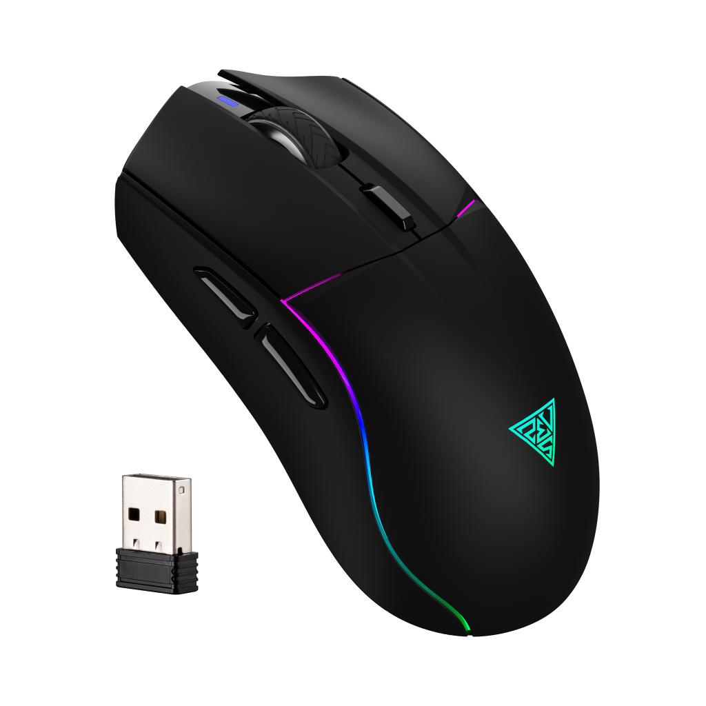 GAMDIAS HADES M3, RGB Aydınlatma, 2.4Ghz ve Bluetooth Kablosuz, 7 Programlanabilir Buton, Şarj Edilebilir, Type-C, Gaming Mouse, 10.000 DPI, Siyah
