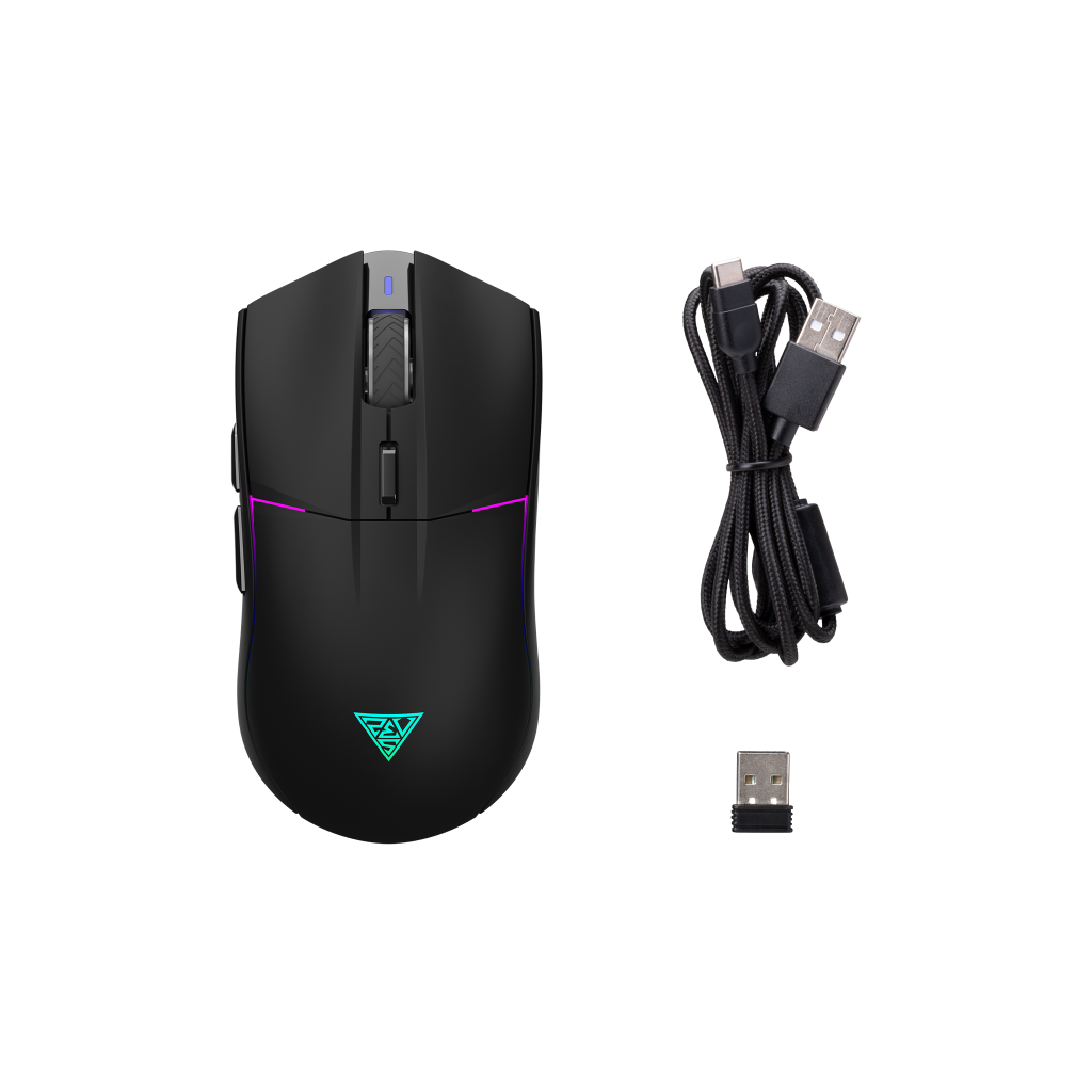 GAMDIAS HADES M3, RGB Aydınlatma, 2.4Ghz ve Bluetooth Kablosuz, 7 Programlanabilir Buton, Şarj Edilebilir, Type-C, Gaming Mouse, 10.000 DPI, Siyah