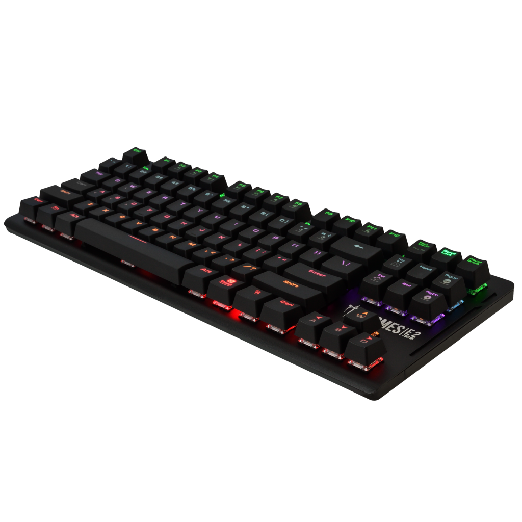 GAMDIAS HERMES-E2, USB Kablolu, İngilizce,  Rainbow Backlight, Blue Mekanik Switch, Gaming Klavye