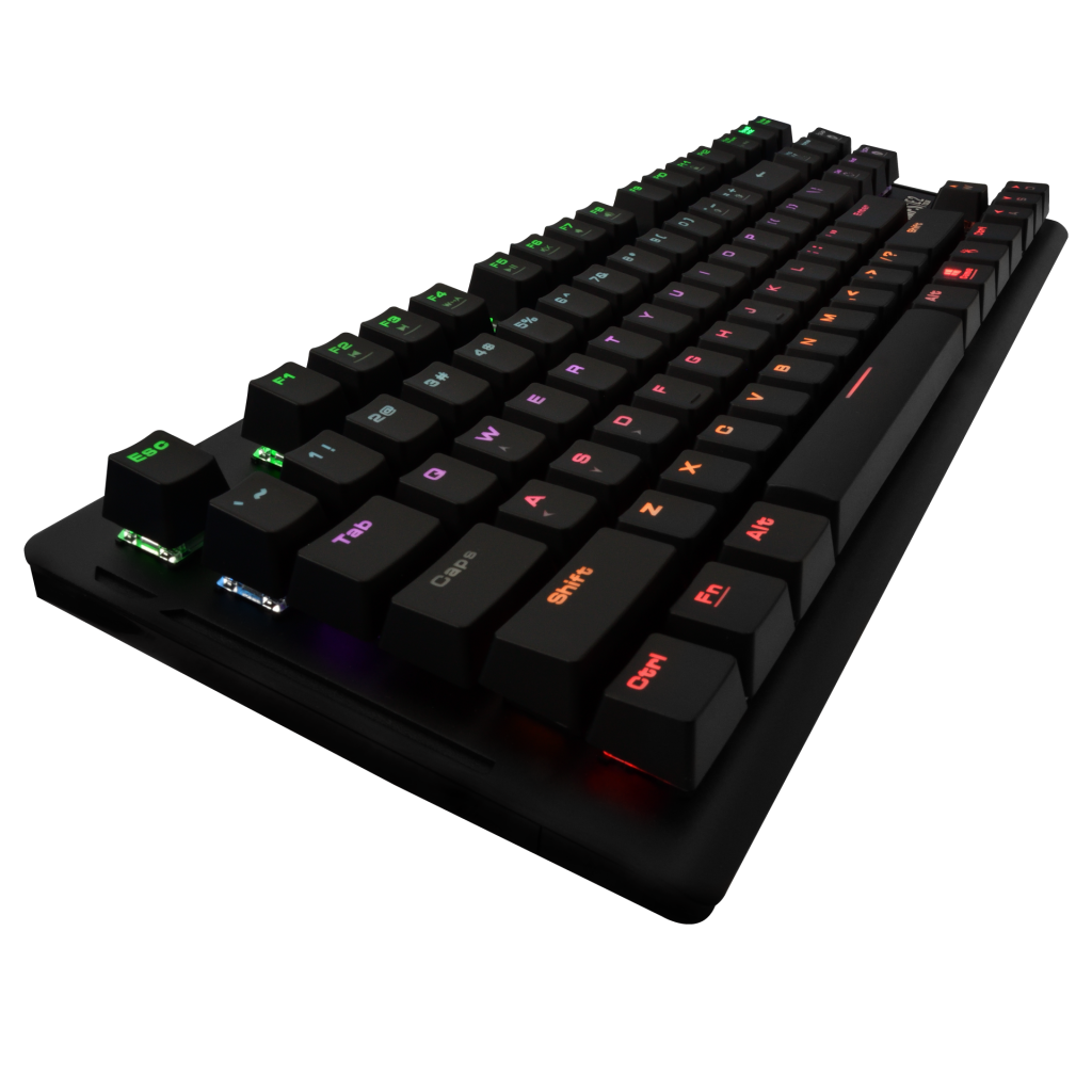 GAMDIAS HERMES-E2, USB Kablolu, İngilizce,  Rainbow Backlight, Blue Mekanik Switch, Gaming Klavye