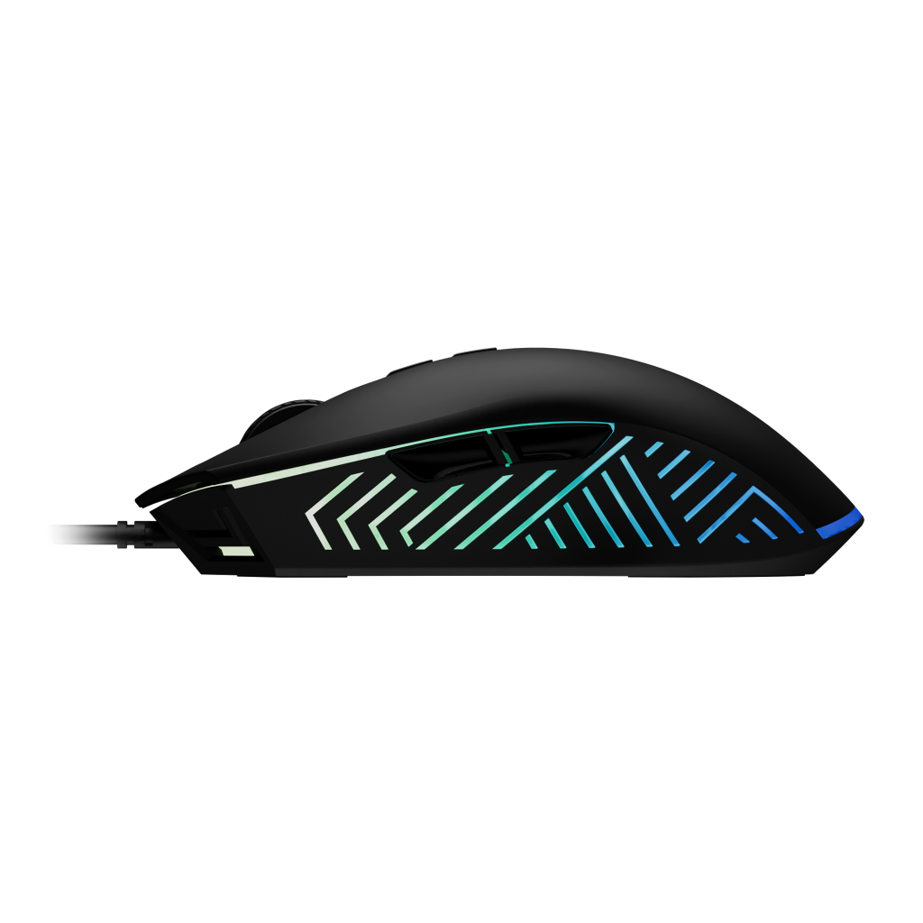 GAMDIAS ZEUS E4, RGB Aydınlatma, USB Kablolu,  7 Programlanabilir Buton, Gaming Mouse, 7.200 DPI, Siyah