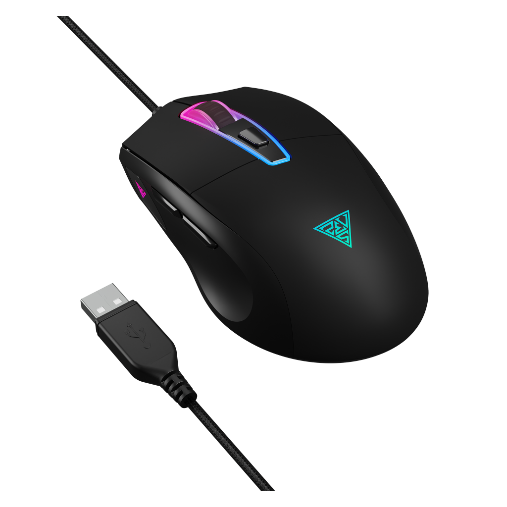 GAMDIAS ZEUS M5, RGB Aydınlatma, USB Kablolu,  7 Programlanabilir Buton, Gaming Mouse, 12.800 DPI, Siyah
