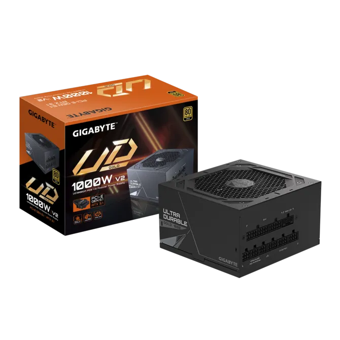 GIGABYTE 1000w 80+Gold GP-UD1000GM PG5 V2 Tam Modüler Power Supply