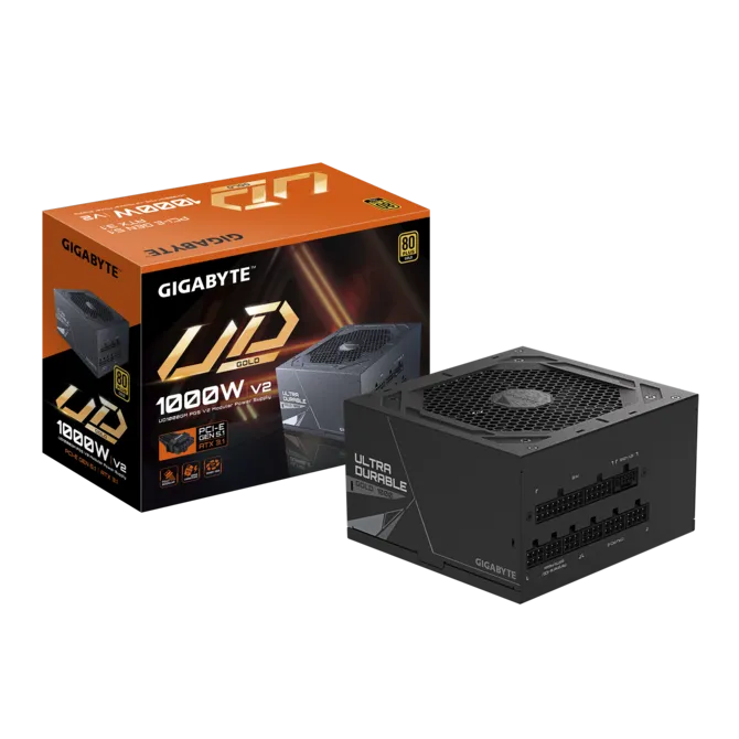 GIGABYTE 1000w 80+Gold GP-UD1000GM PG5 V2 Tam Modüler Power Supply