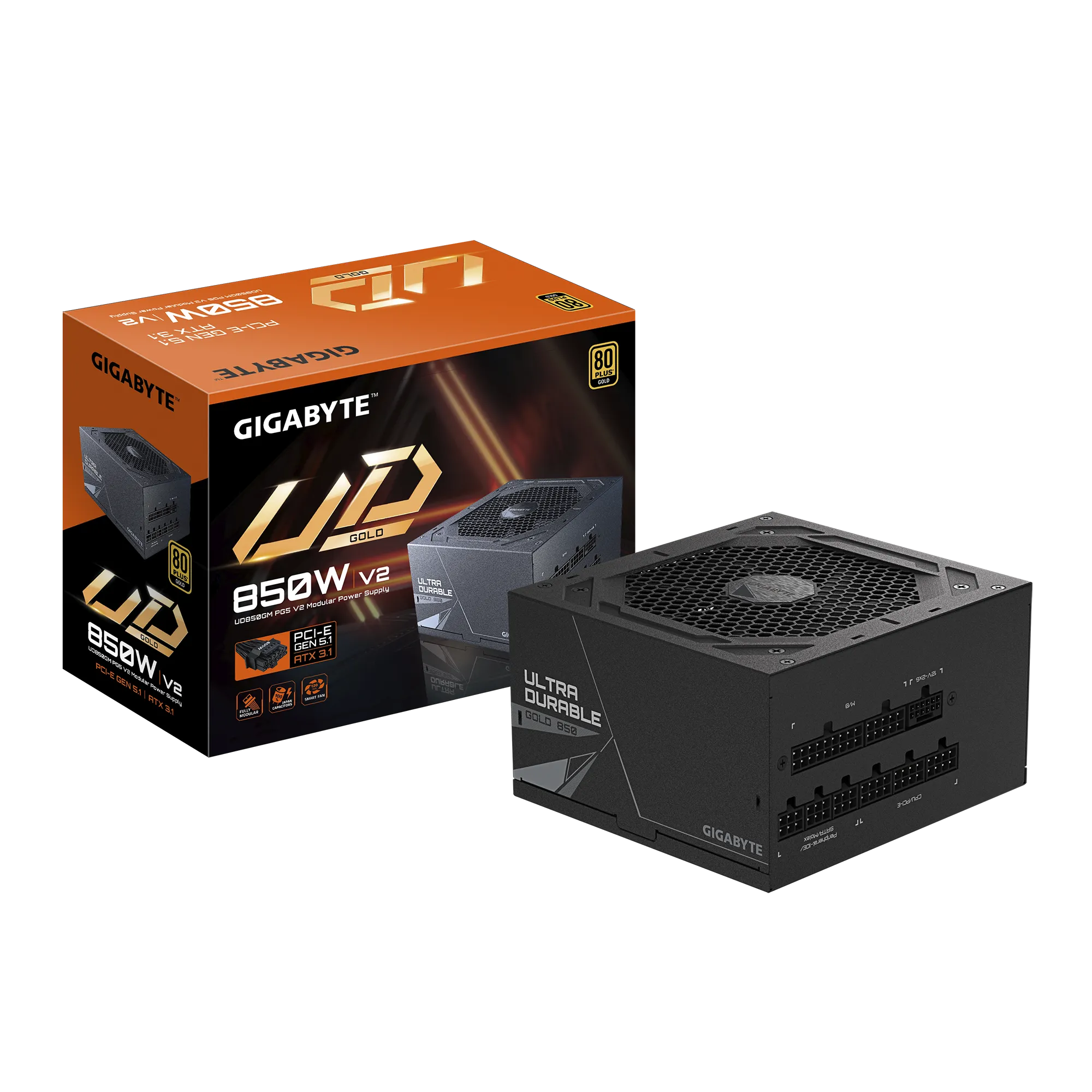 GIGABYTE 850W 80+ Gold UD850GM Tam Modüler Power Supply