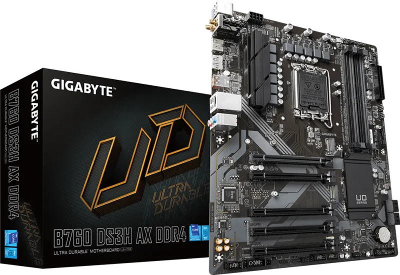 GIGABYTE B760 DS3H AX WIFI6E DDR4 HDMI-DP PCIE 4.0 1700p ATX