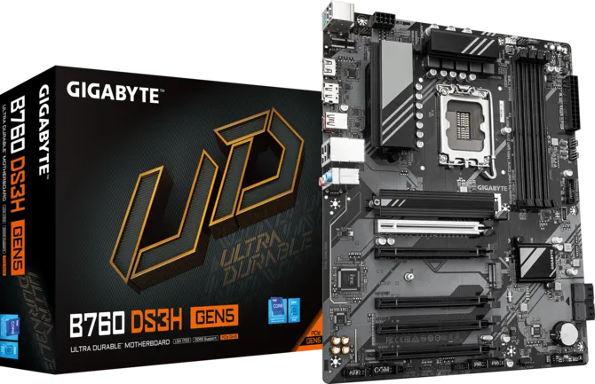 GIGABYTE B760 DS3H GEN5 DDR5 HDMI-DP TYPEC PCIE 4.0 1700p ATX