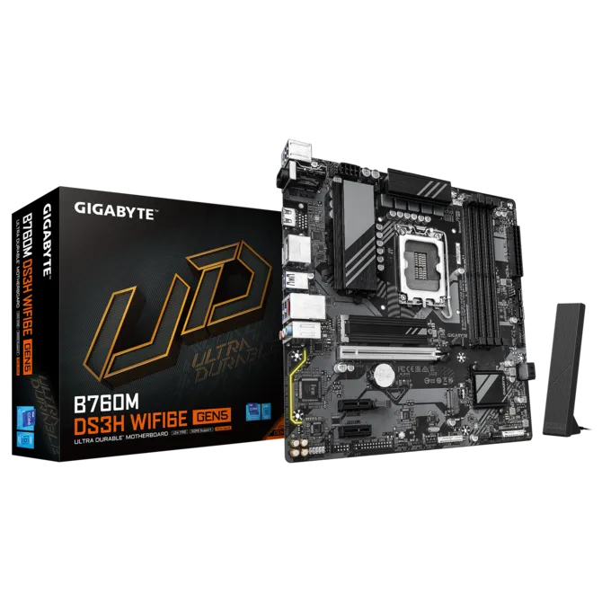 GIGABYTE B760M DS3H WIFI6E GEN5 DDR5 HDMI-DP PCIE 4.0 mATX