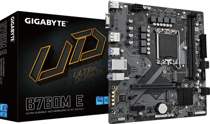GIGABYTE B760M-E DDR5 HDMI VGA DP PCIe 4.0 16X 1700p mATX