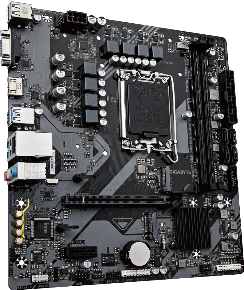 GIGABYTE B760M-H DDR5 VGA-HDMI PCIe 4.0 1700p mATX