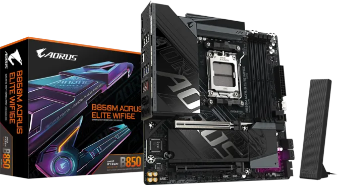 GIGABYTE B850M AORUS ELITE WIFI6E DDR5 HDMI-TP TYPEC PCEI 5.0 AM5 mATX