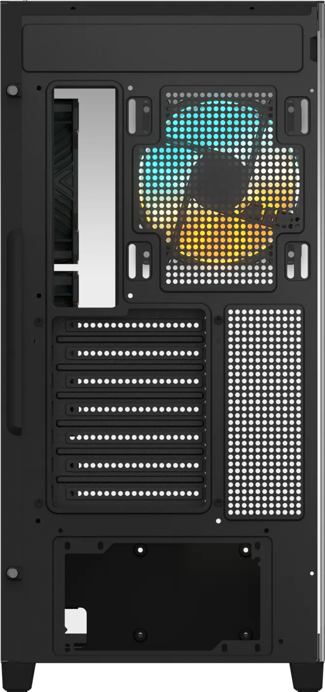 GIGABYTE C500 Panoramic Stealth Ön ve Yan Paneli Temperli Cam 4x ARGB Fanlı Gizli Konnektör Uyumlu Siyah Mid Tower Kasası