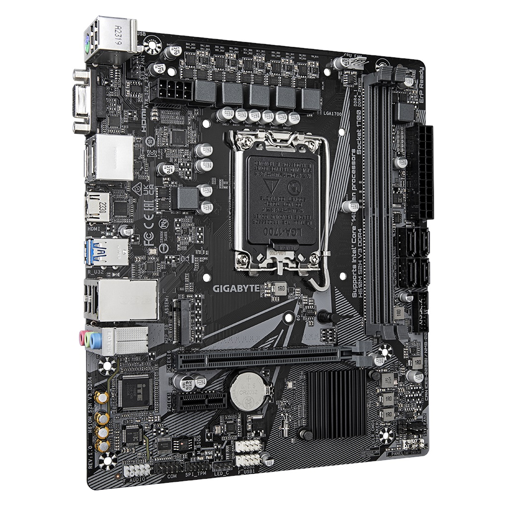 GIGABYTE H610M S2H V3, DDR4, rev1.0, 2xDDR4, M.2, D-SUB, HDMI, DP, 12-13.14.Nesil, LGA1700 Soket, Anakart