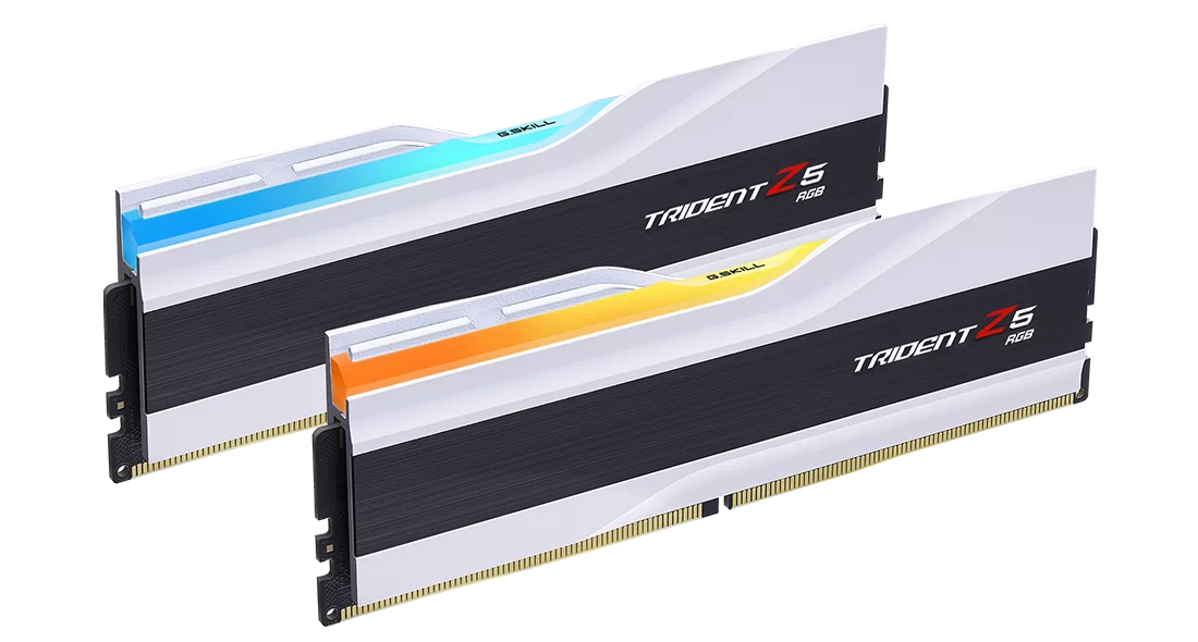 GSKILL 32GB (2X 16GB) DDR5 6000MHZ CL36 DUAL KIT RGB PC RAM TRIDENT Z5 F5-6000J3636F16GX2-TZ5RW BEYAZ