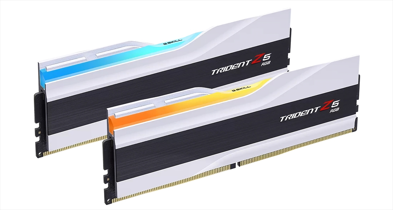 GSKILL 64GB (2X 32GB) DDR5 6000MHZ CL32 DUAL KIT PC RAM / TRIDENT Z5 RGB F5-6000J3636F32GX2-TZ5RW BEYAZ