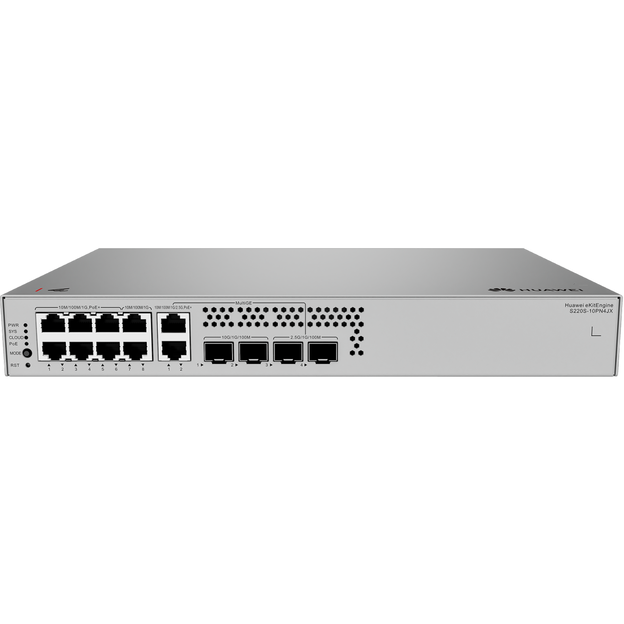 HUAWEI 8port PoE 128w 4-SFP (2-2.5GbE/2-10GbE) Gigabit Yönetilebilir Switch EKIT S220S-10PN4JX