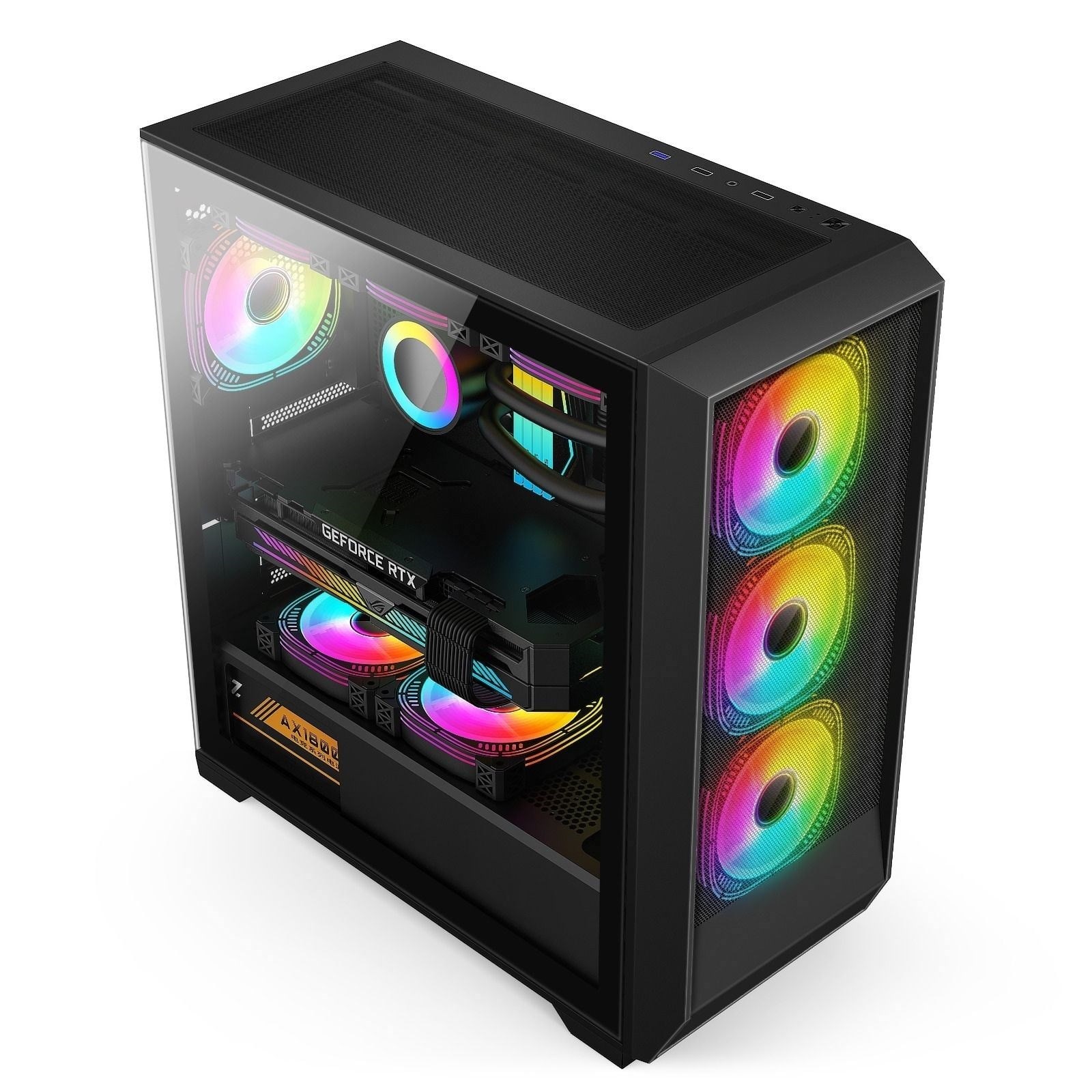 IROMX ORENDA BTX-75G3 750W 4x12CM ARGB FAN ATX 2xUSB2.0/1xUSB3.0 360MM SOĞUTUCU DESTEKLİ SİYAH KASA