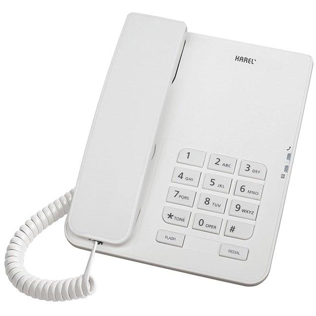 Karel TM-140 Kablolu Ekransız Krem Masaüstü Telefon