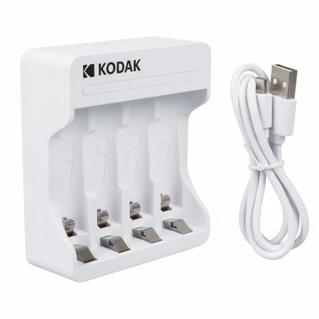 Kodak KD-29490 4'lü AA/AAA Ni-MH Otomatik Hızlı Pil Şarj Cihazı (Type-C)
