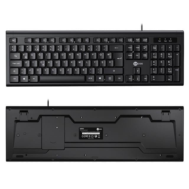 Lenovo Lecoo KB101 USB Kablolu Siyah Türkçe F Klavye (Numpadli)