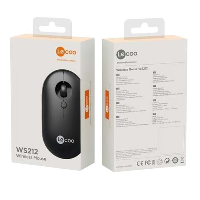 Lenovo Lecoo WS212 1600 DPI 4 Tuşlu Kablosuz Siyah Optik Mouse