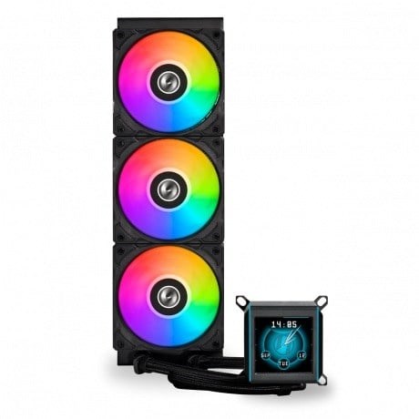 LIAN LI GALAHAD II LCD 360MM LGA1700/AM5 SOKET SİYAH İŞLEMCİ SIVI SOĞUTUCU G89.GA2ALCD36B.00