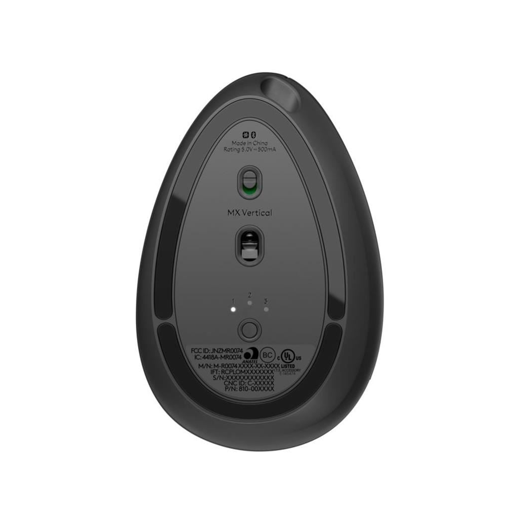 LOGITECH 910-005448, MX VERTICAL, Siyah, Bluetooth, 4000dpi, Lazer, 4 Tuşlu, USB-C den şarj edilebilir, Dikey Ergonomik Mouse