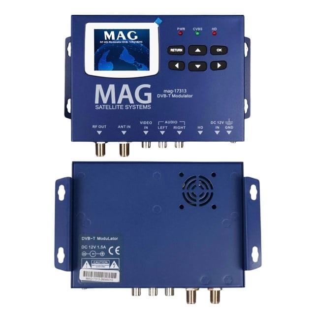 Mag MG-17313 Lcd Ekranlı Hd-Rf Converter Full Hd Dvb-T Encoder Modülatör (Dvb-T/Av/HDMI)