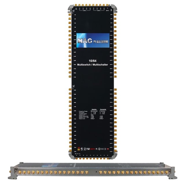 MAG Platinum MP 10/64 Multiswitch - 10 Giriş 64 Çıkışlı Merkezi Uydu Santrali Hybrid 4K ve 3D Destekli