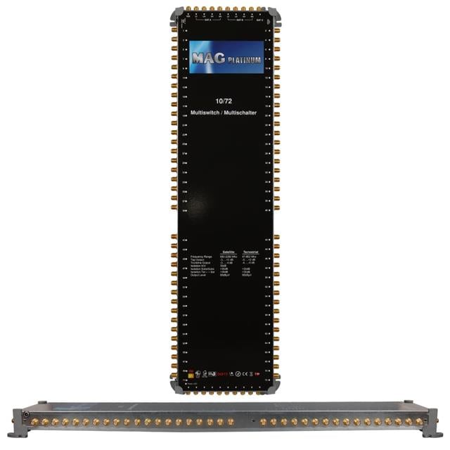 Mag Platinum MP 10/72 Multiswitch 10 Giriş 72 Çıkışlı Merkezi Hibrit 4K Ve 3D Destekli Uydu Santrali