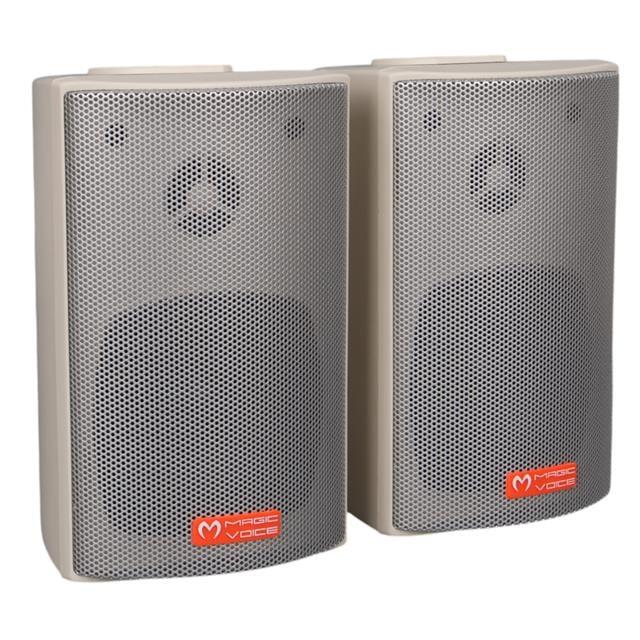 MagicVoice MV-16 7.5 CM 30 Watt Komütatörlü Hat Trafolu Beyaz Sütun Hoparlör (2'li Takım)