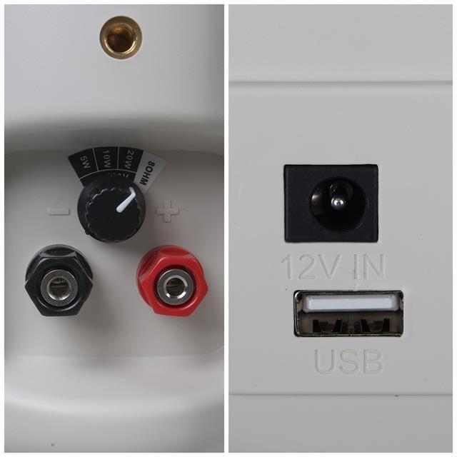 MagicVoice MV-22 12 CM 40 Watt Komütatörlü Hat Trafolu Krem Beyaz Sütun Hoparlör (2'li Takım)